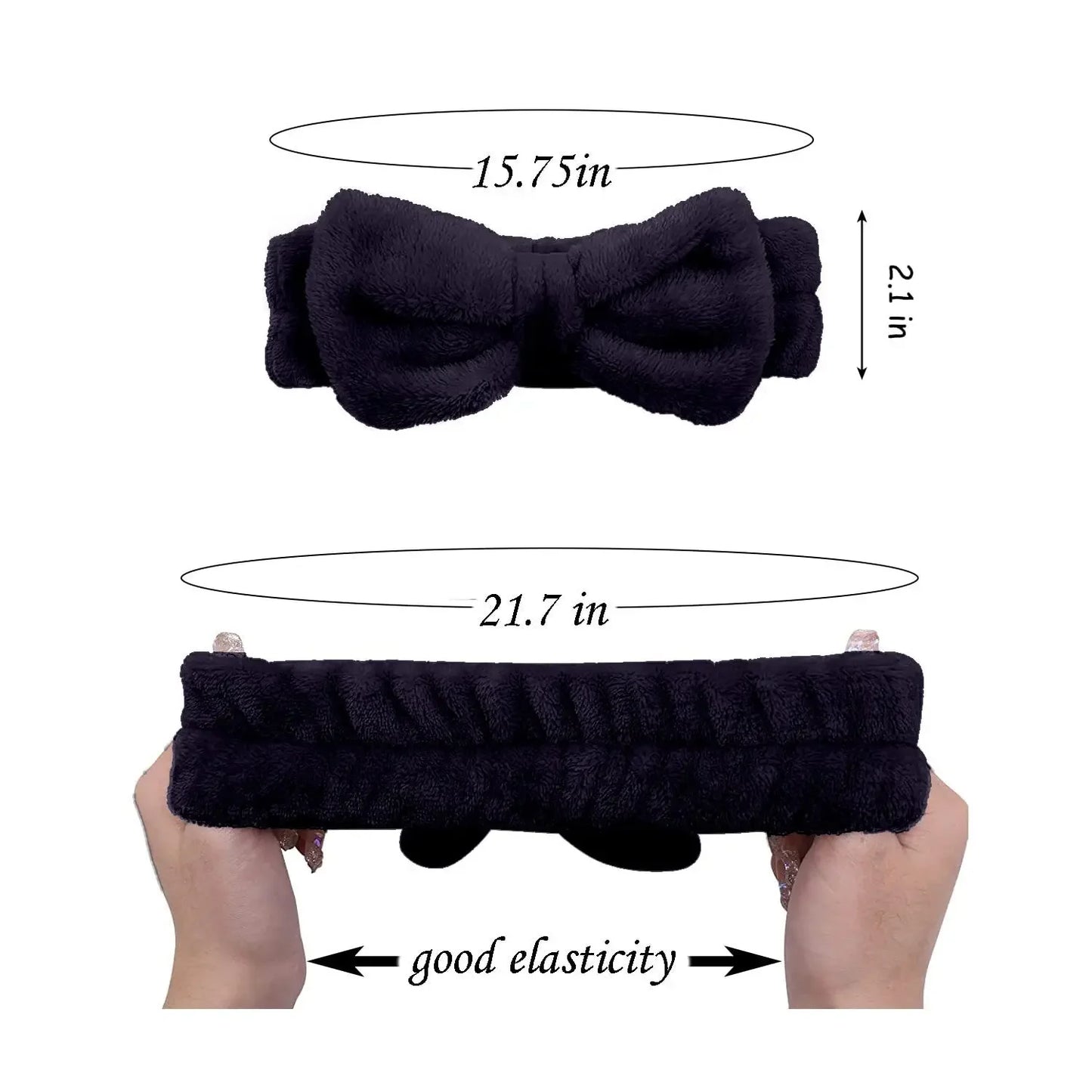 3PC Wristband and Headband Set with Bow